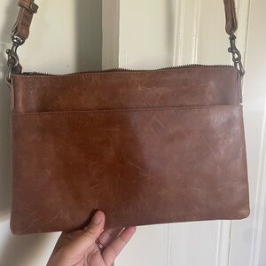 Able Brown Leather Crossbody Bag